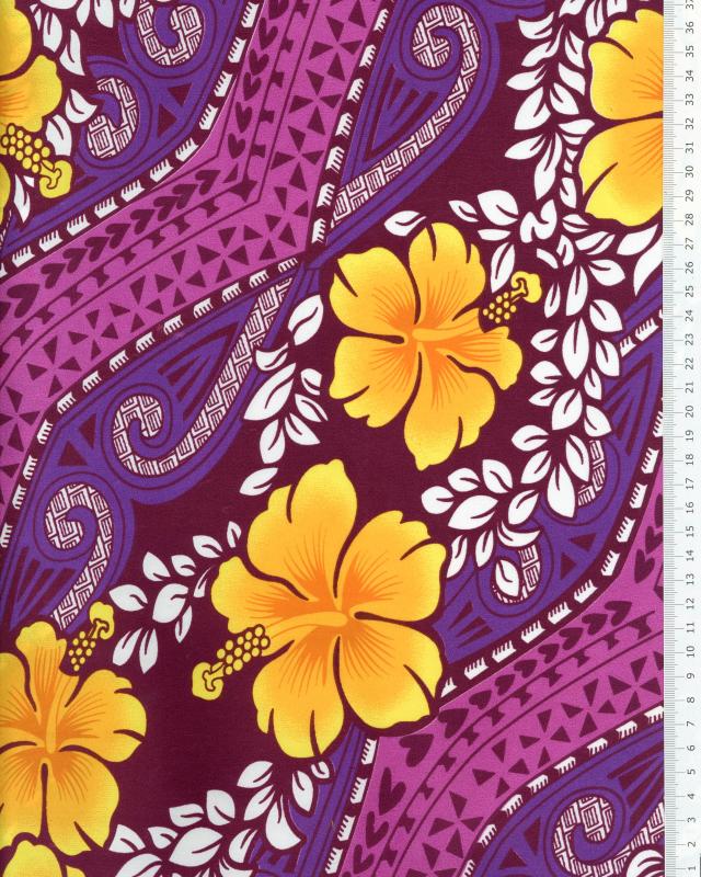 MIAMO Polynesian fabric Purple - Tissushop